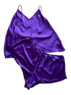 Victoria’s Secret Purple Satin Cami and Short Pajamas Sleep Set